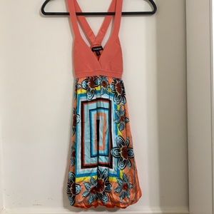 Bebe silk bubble hem dress-XS